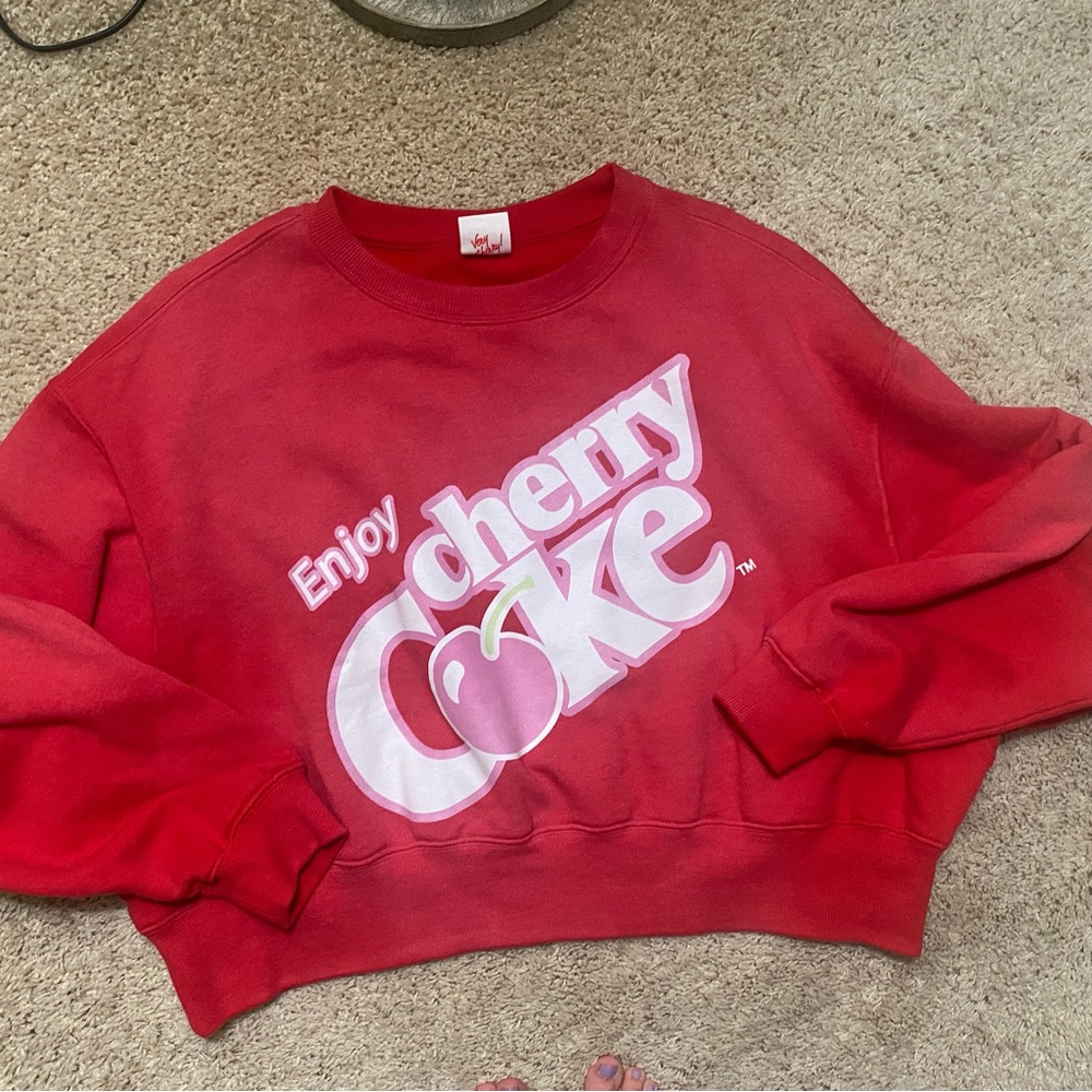 PacSun Cherry Coke Red Sweatshirt